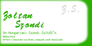 zoltan szondi business card